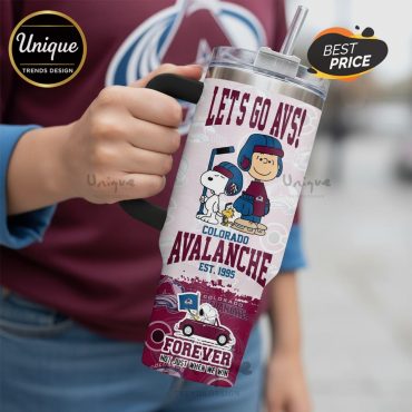 Snoopy Colorado Avalanche Stanley Cup Champions Tumbler 40oz