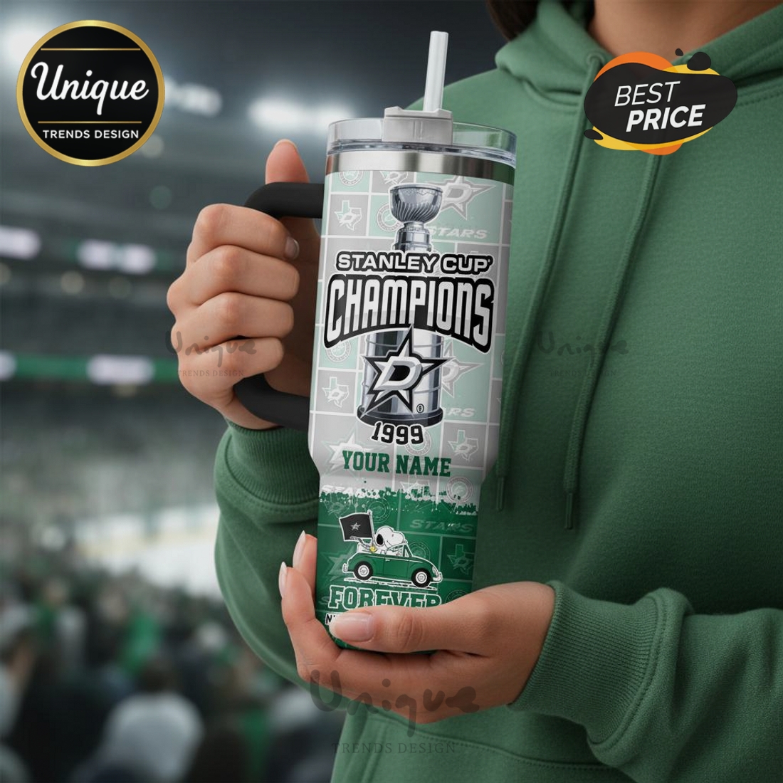 Snoopy Dallas Stars 1999 Stanley Cup Champions 40oz Tumbler Snoopy Dallas Stars 1999 Stanley Cup Champions 40oz Tumbler