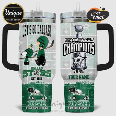 Snoopy Dallas Stars 1999 Stanley Cup Champions 40oz Tumbler