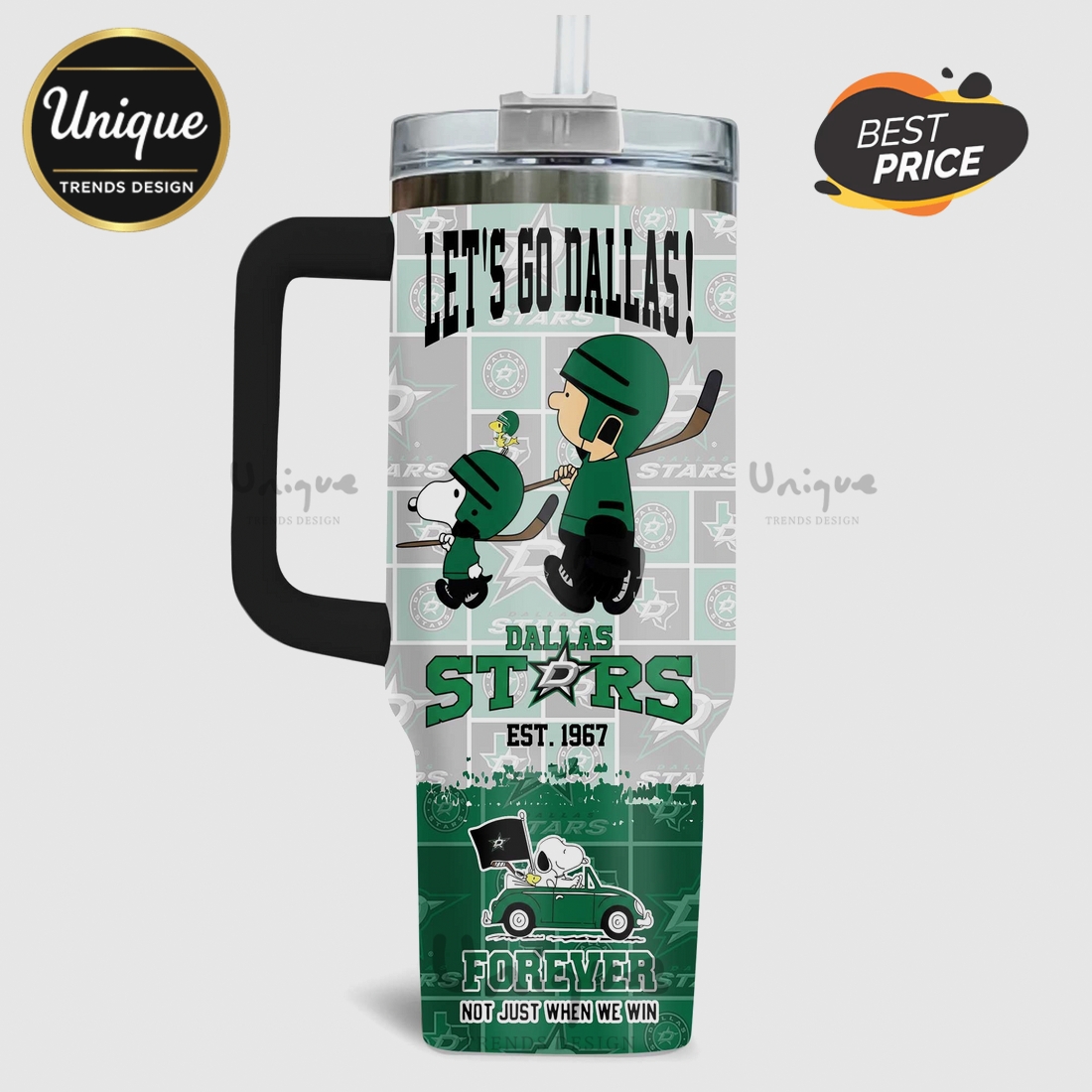 Snoopy Dallas Stars 1999 Stanley Cup Champions 40oz Tumbler Snoopy Dallas Stars 1999 Stanley Cup Champions 40oz Tumbler
