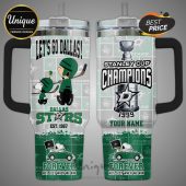 Dallas Stars hockey stainless steel mug featuring Snoopy, Woodstock, Stanley Cup Champions 1999 and custom name!
