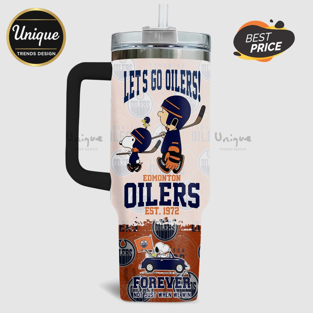 Snoopy Edmonton Oilers Stanley Cup Champions 40oz Tumbler Snoopy Edmonton Oilers Stanley Cup Champions 40oz Tumbler