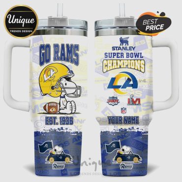 Snoopy Los Angeles Rams Super Bowl Champions 40oz Stanley Tumbler