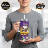 Snoopy Minnesota Vikings Fan Roses Are Red Personalized 40oz Tumbler