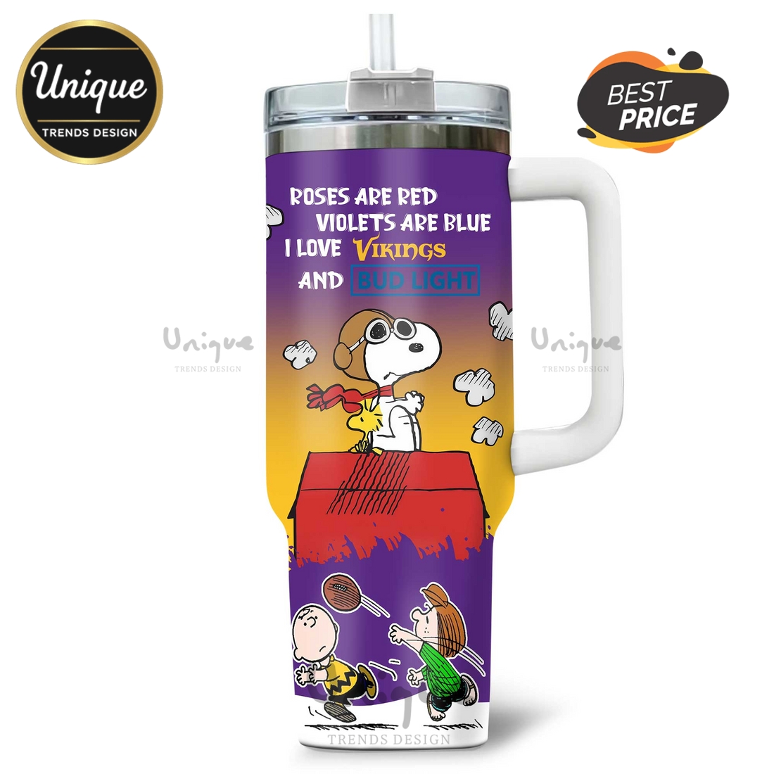 Snoopy Minnesota Vikings Fan Roses Are Red Personalized 40oz Tumbler Snoopy Minnesota Vikings Fan Roses Are Red Personalized 40oz Tumbler