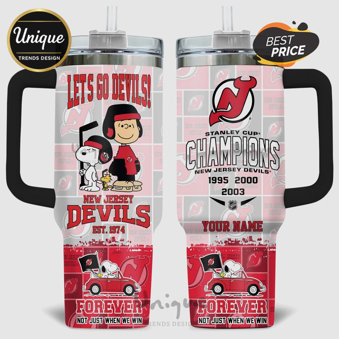 Snoopy New Jersey Devils Stanley Cup Champions 40oz Tumbler Snoopy New Jersey Devils Stanley Cup Champions 40oz Tumbler