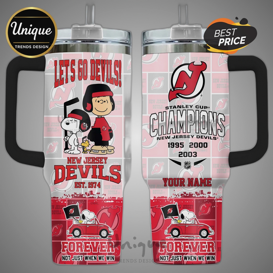 Snoopy New Jersey Devils Stanley Cup Champions 40oz Tumbler Snoopy New Jersey Devils Stanley Cup Champions 40oz Tumbler