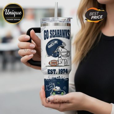 Snoopy Seattle Seahawks Super Bowl XLVIII Champions Tumbler