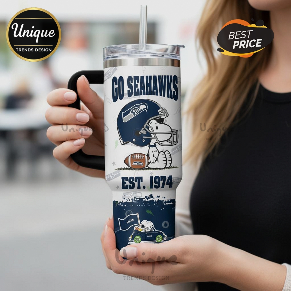 Snoopy Seattle Seahawks Super Bowl XLVIII Champions Tumbler Snoopy Seattle Seahawks Super Bowl XLVIII Champions Tumbler