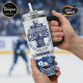 Tumbler featuring '13-Time Stanley Cup Champions', 'Toronto Maple Leafs' design with Snoopy character and custom name option.!