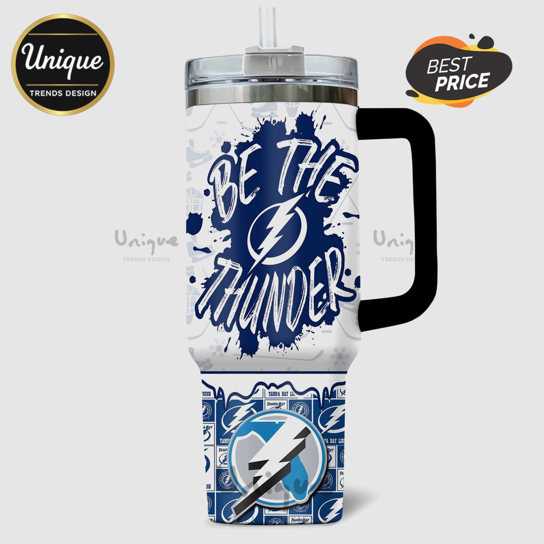 Tampa Bay Lightning Be The Thunder 40oz Stanley Style Tumbler Tampa Bay Lightning Be The Thunder 40oz Stanley Style Tumbler