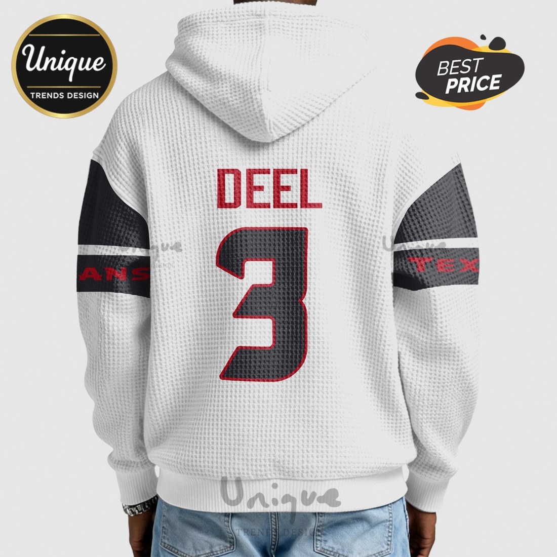 Tank Dell Houston Texans 3 Waffle Quarter Zip Hoodie Tank Dell Houston Texans 3 Waffle Quarter Zip Hoodie