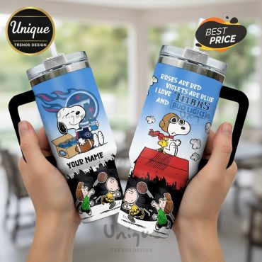 Tennessee Titans Snoopy & Woodstock Personalized 40oz Tumbler