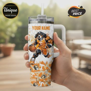 Tennessee Volunteers Basketball Personalized 40oz Stanley Tumbler