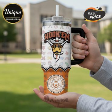 Texas Longhorns Basketball NCAA College Team Personalized 40oz Tumbler