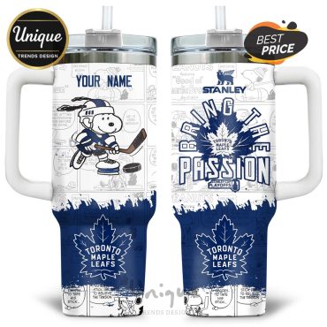 Toronto Maple Leafs Peanuts Snoopy Stanley Cup Playoffs Personalized Tumbler