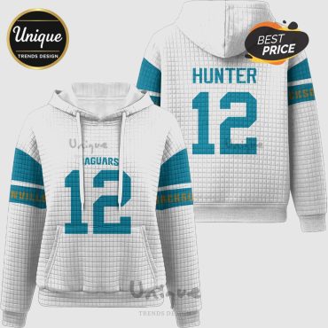 Travis Hunter Jacksonville Jaguars  12 Waffle Knit Hoodie