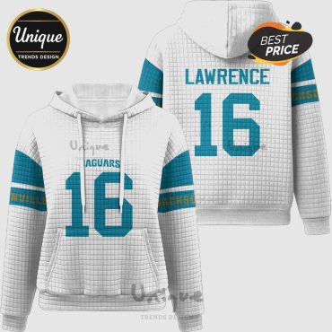 Trevor Lawrence Jacksonville Jaguars  16 NFL Waffle Hoodie