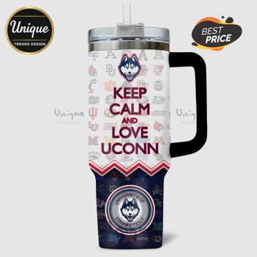 UConn Huskies NCAA Basketball Slogan 40oz Stanley Style Tumbler