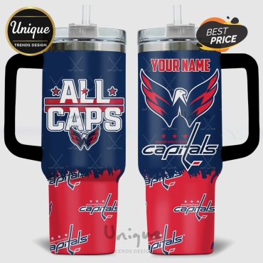 Washington Capitals NHL All Caps Personalized 40oz Tumbler