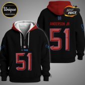 Black hoodie with 'H-Town' and the number 51 on the front; 'Anderson Jr' and 51 on the back.!