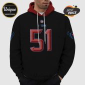 Houston Texans hoodie featuring the number 51 and the team logo.!