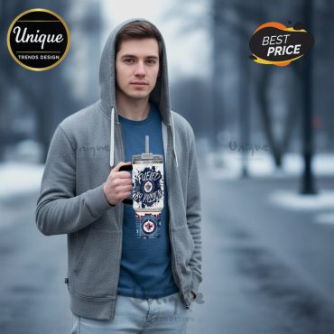 Winnipeg Jets Fueled By Passion 40oz Stanley Style Tumbler