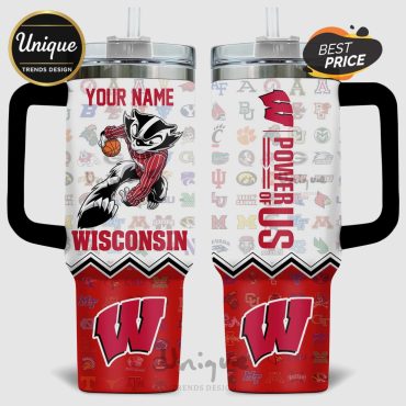 Wisconsin Badgers NCAA Basketball Power Of Us 40oz Tumbler