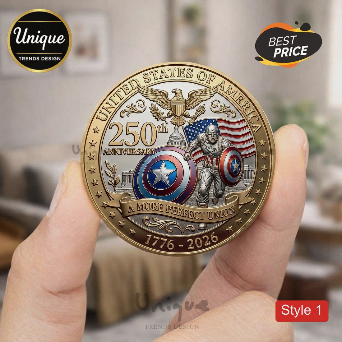 250th Anniversary Captain America Commemorative Premium Limited Edition Coin 250th Anniversary Captain America Commemorative Premium Limited Edition Coin