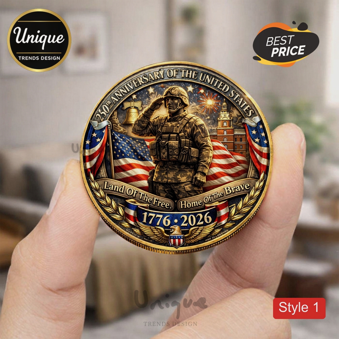 250th Anniversary United States Commemorative Limited Edition Premium Coin 250th Anniversary United States Commemorative Limited Edition Premium Coin