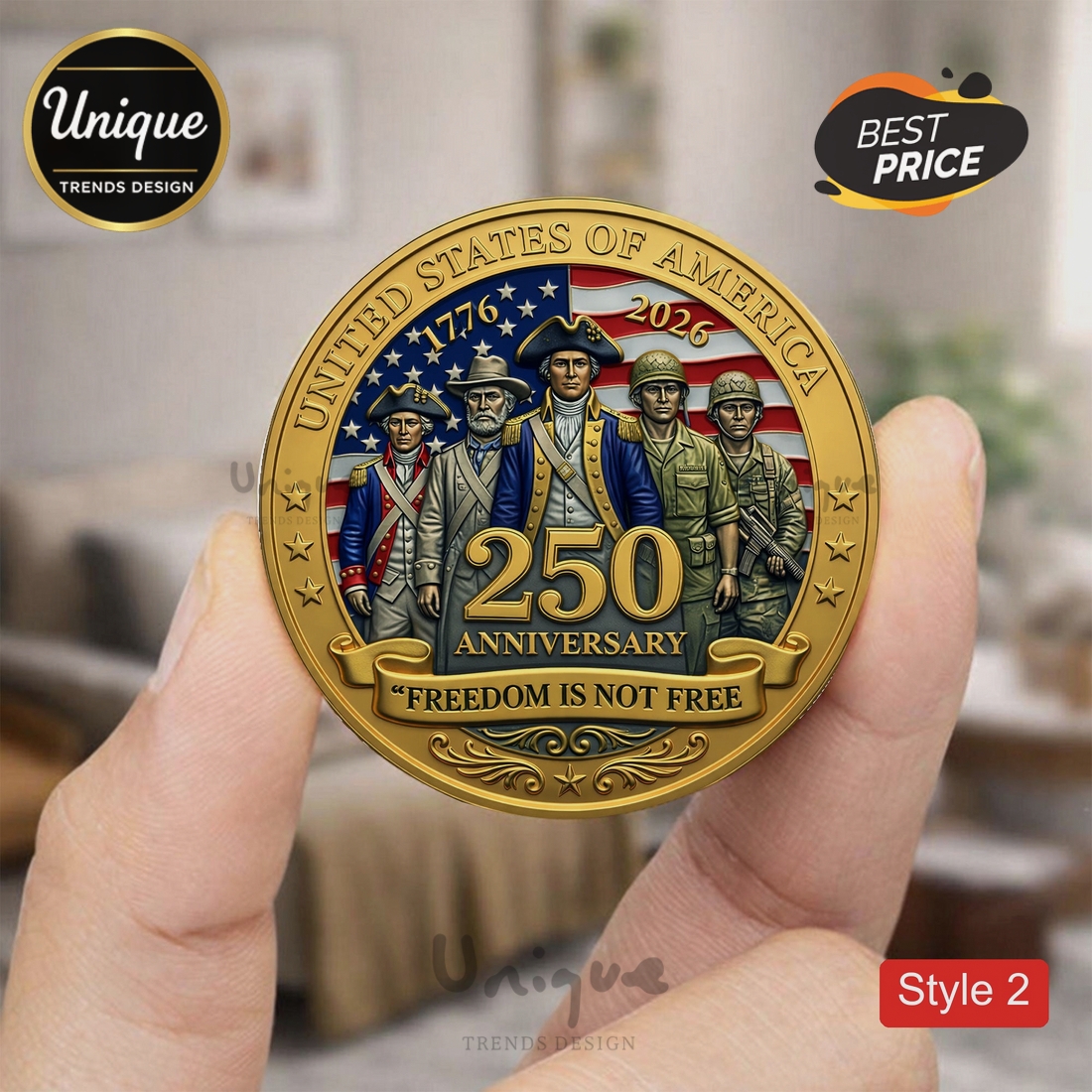 250th Anniversary United States Commemorative Limited Edition Premium Coin 250th Anniversary United States Commemorative Limited Edition Premium Coin