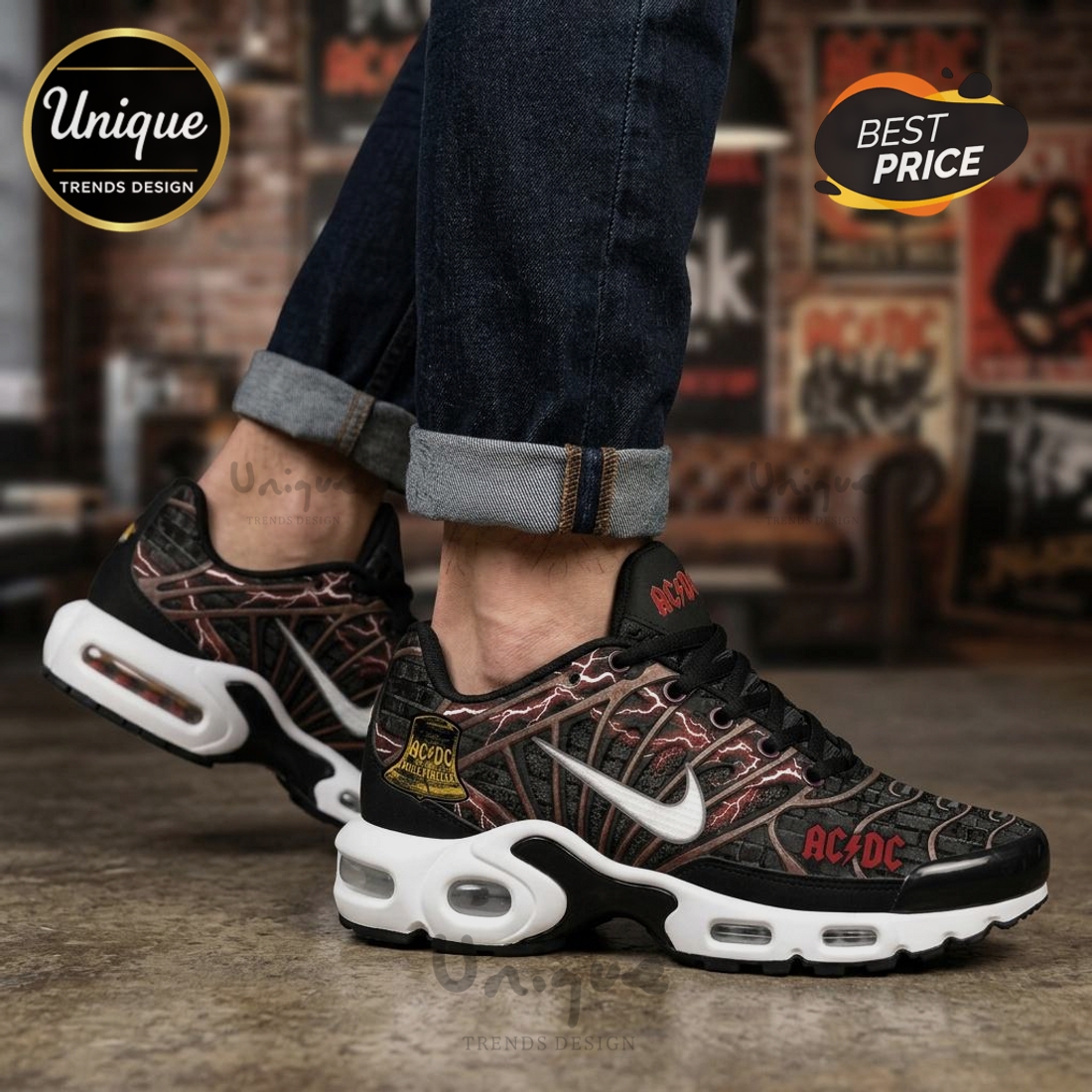 ACDC Hell’s Bells Premium Rock Band Themed TN Sneakers ACDC Hell’s Bells Premium Rock Band Themed TN Sneakers