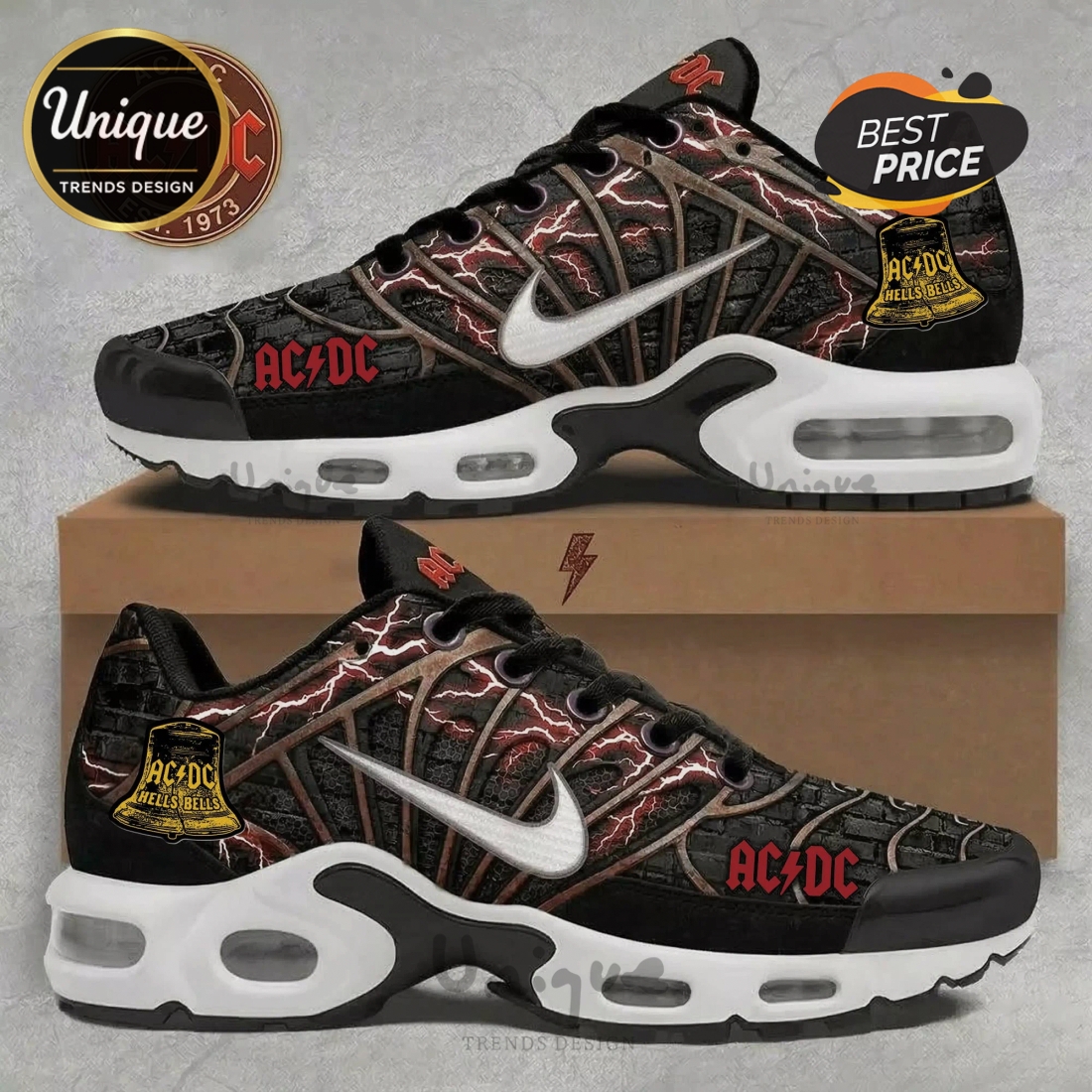 ACDC Hell’s Bells Premium Rock Band Themed TN Sneakers ACDC Hell’s Bells Premium Rock Band Themed TN Sneakers