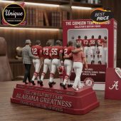 Crimson Tide Legends figurine! Features numbers 12, 73, 55, 2, and signatures. Red, white, and black colors!