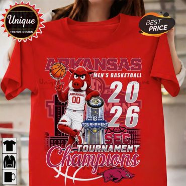 Arkansas Razorbacks 2026 SEC Tournament Champions Graphic T-Shirt