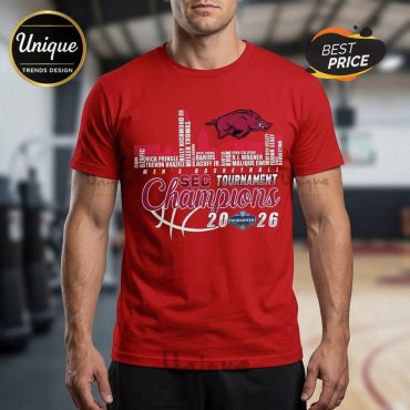 Arkansas Razorbacks SEC Tournament Champions 2026 Graphic T-Shirt