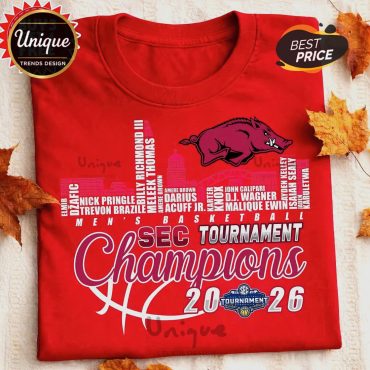 Arkansas Razorbacks SEC Tournament Champions 2026 Graphic T-Shirt