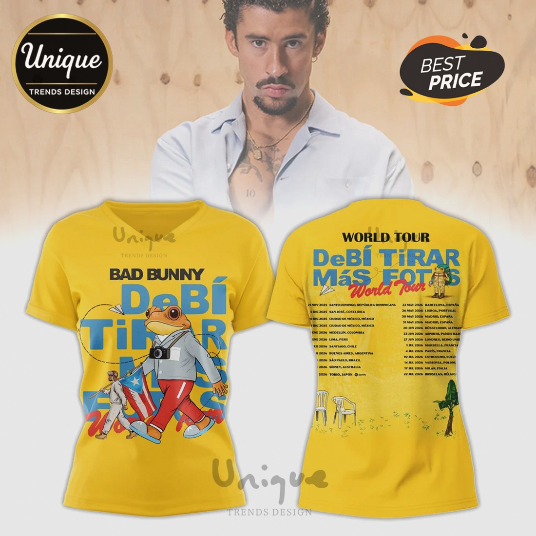 Bad Bunny World’s Hottest Tour 2026 Frog Graphic Hoodie Bad Bunny World’s Hottest Tour 2026 Frog Graphic Hoodie