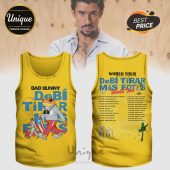 Yellow tank top. 'DeBi Tirar Mas Fotos' text & Bad Bunny tour dates. Cartoon frog design!