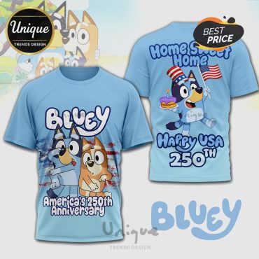 Bluey America 250th Anniversary Premium 3D Graphic Print T-Shirt