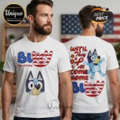 Bluey Red Friday American Flag 3D Graphic Print T-Shirt