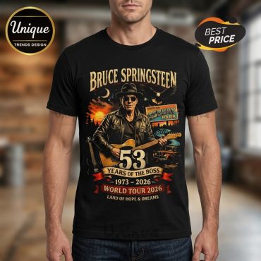 Bruce Springsteen 53 Years Of The Boss World Tour 2026 Graphic T-Shirt