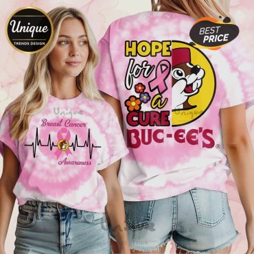 Buc-ee’s Breast Cancer Awareness Pink Ribbon Hope Tie-Dye T-Shirt
