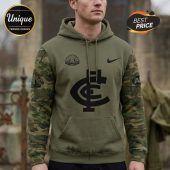 Carlton Blues Anzac Day 2026 Camo Limited Edition Hoodie Main View - demo10