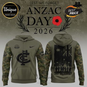 Carlton Blues ANZAC Day 2026 Camo Limited Edition Hoodie