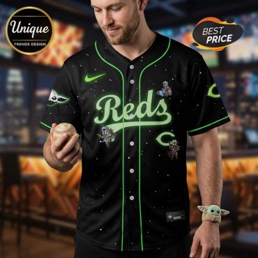 Cincinnati Reds Star Wars Mandalorian Grogu Baseball Jersey