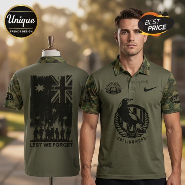 Collingwood Magpies ANZAC Day 2026 Limited Edition Polo Collingwood Magpies ANZAC Day 2026 Limited Edition Polo