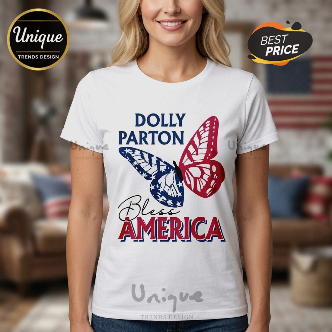 Dolly Parton 250th Anniversary America Bless USA Team Graphic T-Shirt Dolly Parton 250th Anniversary America Bless USA Team Graphic T-Shirt