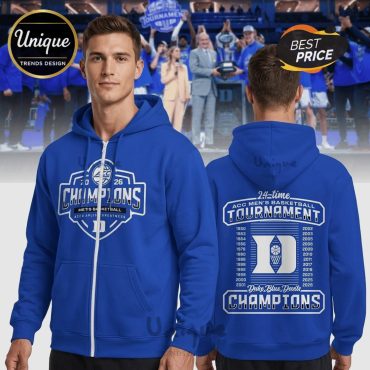 Duke Blue Devils 2026 Champions Basketball Tournament Zip Hoodie