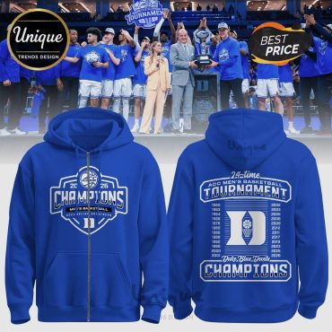 Duke Blue Devils 2026 Champions Basketball Tournament Zip Hoodie